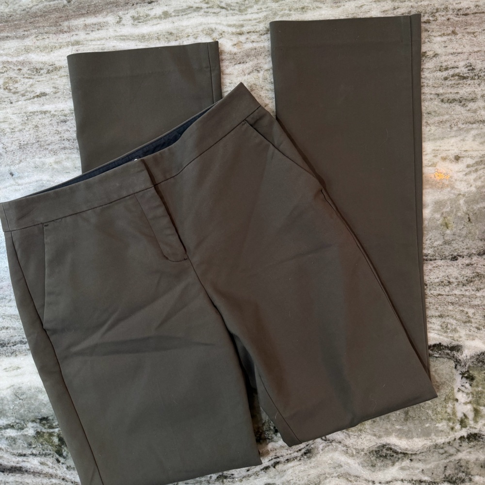 Express Columnist Trouser Dress Pants Olive Green Size 4 Regular